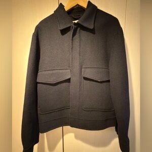 ZARA Origins Manteco wool blend jacket in black